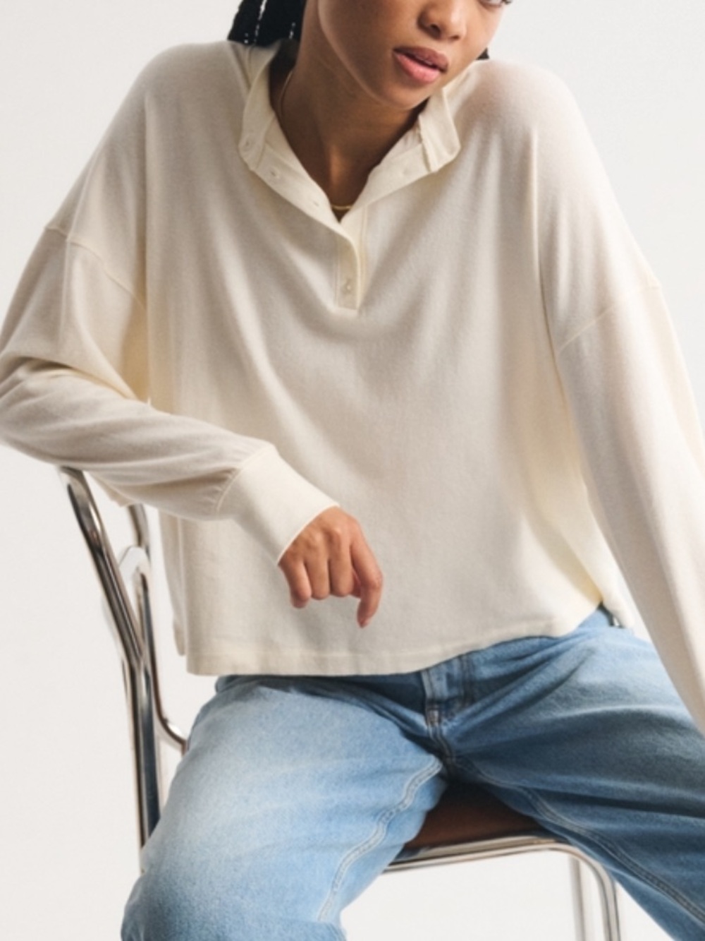 Abercrombie & Fitch - Cloud Soft Lounge Collection Henley - Picture 1 of 9